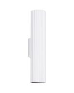 Sollux Karbon SL.1539 wit geribbelde updown wandlamp