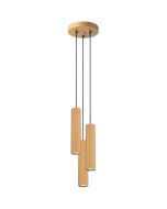 Sollux Karbon SL.1557 goudkleurig geribbelde hanglamp