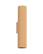 Sollux Karbon SL.1558 goudkleurige geribbelde updown wandlamp