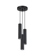 Sollux Karbon SL.1576 zwart geribbelde hanglamp