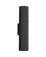 Sollux Karbon SL.1577 zwarte geribbelde updown wandlamp