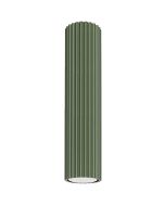 Sollux Karbon SL.1608 olijfgroene geribbelde plafondlamp