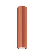 Sollux Karbon SL.1627 oker rode geribbelde plafondlamp
