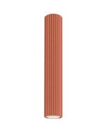 Sollux Karbon SL.1628 oker rode geribbelde plafondlamp