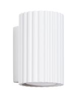 Sollux Karbon SL.1646 wit geribbelde wandlamp