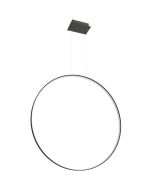 Thoro Rio TH.122 zwarte cirkelvormige hanglamp met een diameter van 110cm