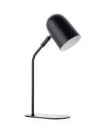Brilliant Tong 92717/06 mat zwart metalen tafellamp met mat zwart metalen kantelbare spot