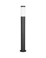Trio Trioto zwarte buisvormige paallamp van 80cm hoog met wit kunststof kap