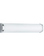 Trio Xavi 2803031-06 gesatineerd glazen wandlamp voor de badkamer met chromen zijkanten