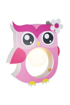 Hanglamp Uil Roze