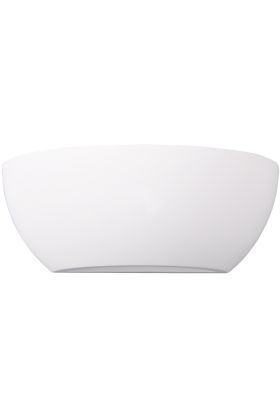 Trio Roma 201000101 overschilderbare halfronde wandlamp van gips