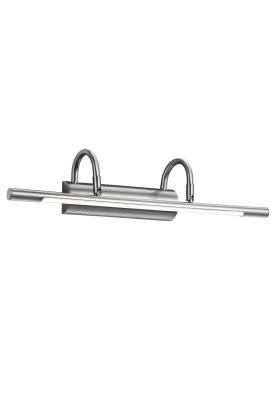 Trio Cuadro 225210107 staalkleurige schilderijlamp met twee beugels en verstelbare lichtbuis