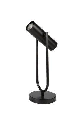Searchlight Telescope EU2791BK zwarte tafellamp met richtbare cilindervormige spot met GU10 lamp
