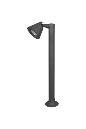 Trio Kaveri 506060142 antraciet grijze sokkellamp met kantelbare spot
