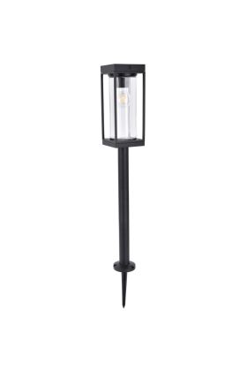 Lutec Flair 6988802012 zwarte sokkellamp met solar