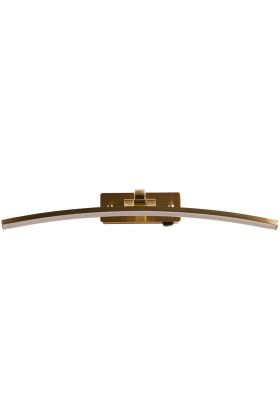 Searchlight Santorini mat messing schilderijlamp met gebogen LED balk van 50cm en schakelaar