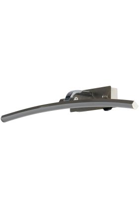 Searchlight Santorini zilverkleurige schilderijlamp met gebogen LED balk van 50cm en schakelaar