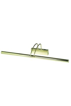 Searchlight Majorca messing schilderijlamp met LED buis van 68cm en schakelaar op het wandplaatje