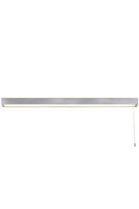 Searchlight Venti 90cm lange chromen balkvormige spiegellamp met trekschakelaar