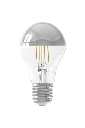 1101006600 8712879154099 Calex Kopspiegel A60 Chrome Straight filament 220-240V 4.5W 470lm 2700K E27 Dimbaar met LED dimmer