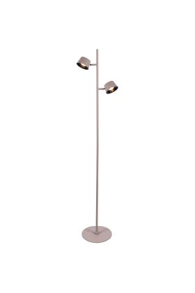 Freelight Cugino creme kleurige vloerlamp met twee spots met geintegreerde LED en touchdimmer