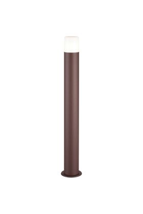 Trio Hoosic 422260124 roestbruine ronde paallamp met wit kunststof kop
