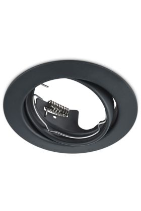 Trio Jura 650100132 ronde zwarte kantelbare inbouwspot