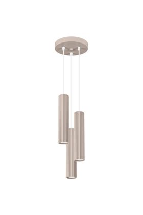 Sollux Karbon SL.1557 goudkleurig geribbelde hanglamp