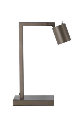 Searchlight Office EU24108LT koffiebruine bureaulamp met spotje met klikschakelaar op de kop