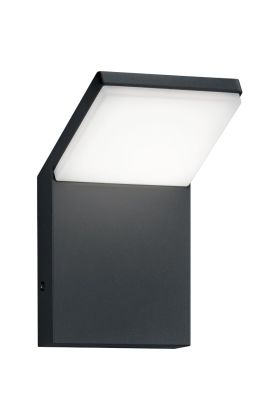 Trio Pearl 221160142 antraciet grijze wandlamp voor buiten met LED paneel