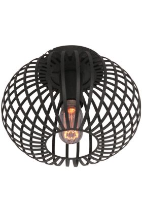 Freelight Aglio PL7825Z zwarte plafondlamp van dunne reepjes metaal