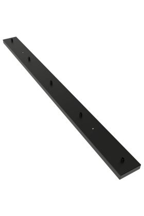 940122 Calex metalen plafondplaat 130x10cm 5gat mat zwart