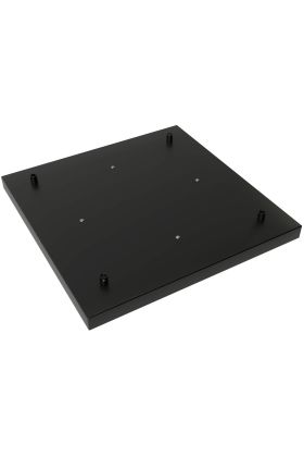 940142 Calex metalen plafondplaat 40x40cm 4gat mat zwart