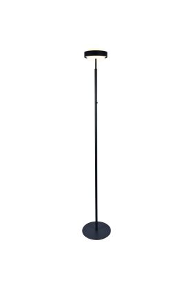 Freelight Puleggia zwarte vloerlamp van 170cm hoog met LED geïntegreerde LED voor licht rondom met dimmer op de paal