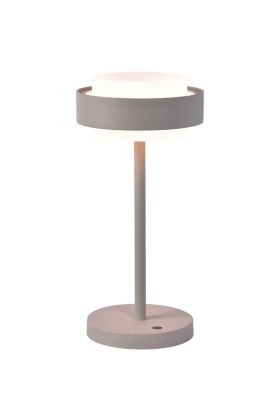 Freelight Puleggia creme kleurige tafellamp van 36,5 cm hoog met geïntegreerde LED voor licht rondom met dimmer op de voet