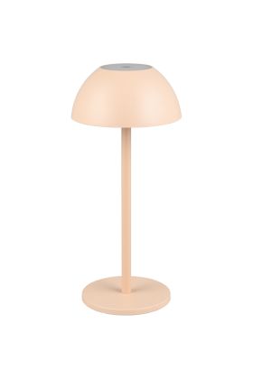 Reality Ricardo R54106166 zandkleurige tafellamp van metaal op batterijen met LED licht naar boven en beneden