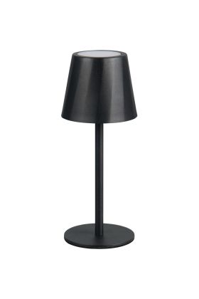 Reality Diaz R55961132 zwarte oplaadbare tafellamp voor buiten met licht venster naar boven en beneden