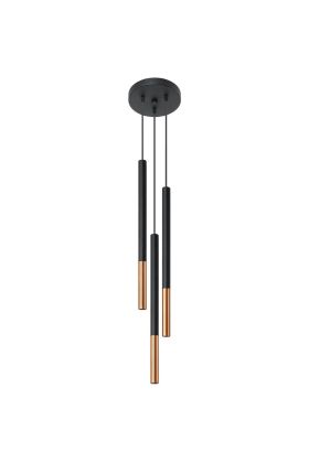 Sollux Mozaica SL.0890 zwart met koperen hanglamp