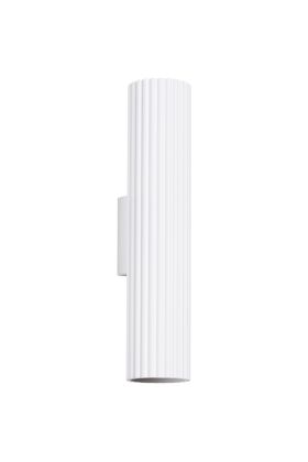 Sollux Karbon SL.1539 wit geribbelde updown wandlamp