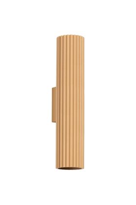 Sollux Karbon SL.1558 goudkleurige geribbelde updown wandlamp