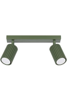 Sollux Karbon SL.1618 olijf groene geribbelde spot