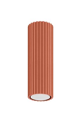 Sollux Karbon SL.1626 oker rode geribbelde plafondlamp