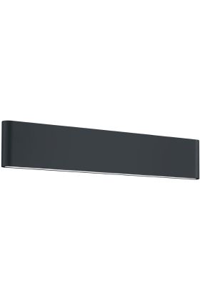 Trio Thames 226460242 antraciet grijze brede wandlamp voor buiten met up en downlight