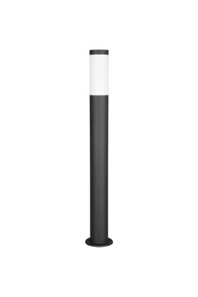 Trio Trioto zwarte buisvormige paallamp van 80cm hoog met wit kunststof kap