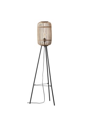 Brilliant Woodrow 93776/20 zwarte tripod met grote naturel bamboe kap