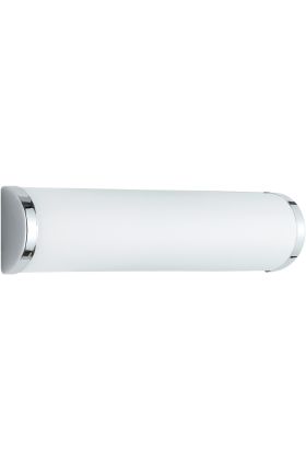 Trio Xavi 2803021-06 gesatineerd glazen wandlamp voor de badkamer met chromen zijkanten