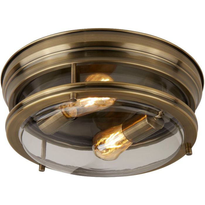 Badkamer plafondlamp brons in klassieke uitvoering