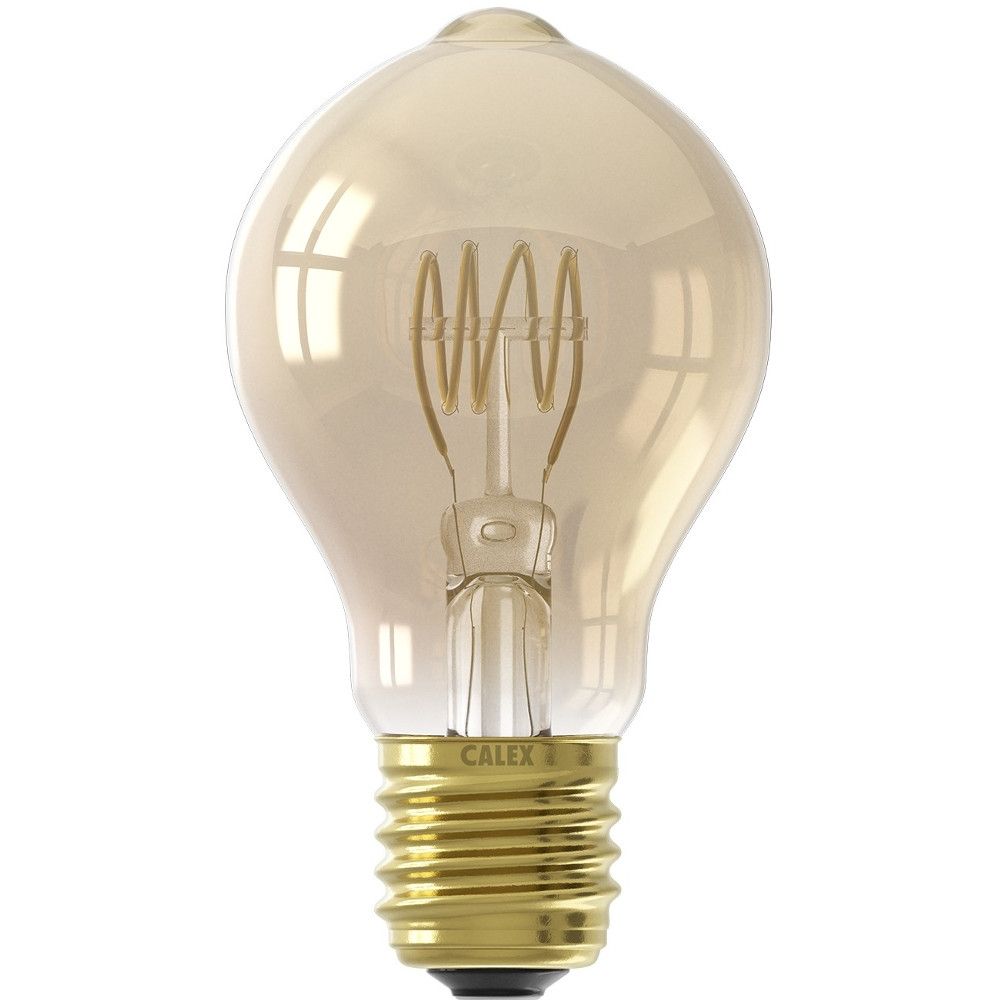 LED peertje met goudkleurig glas en spiraal filament